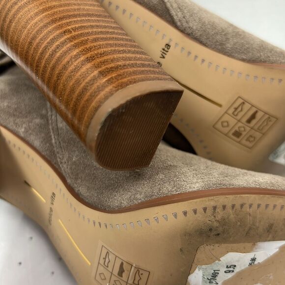 Dolce Vita Taupe suede boots high stacked heel EUC size 9.5M - Picture 11 of 14